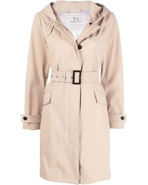 Woolrich Fayette Belted Trench Coat - Natural