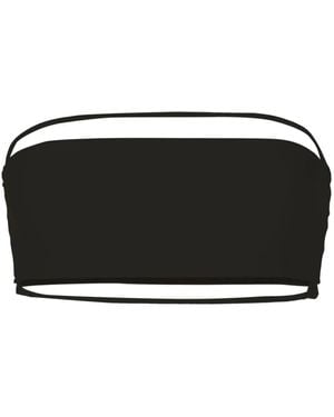 Gloria Coelho Bandeau Bikini Top - Black
