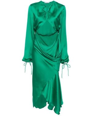Acne Studios Vestido Con Aberturas - Verde