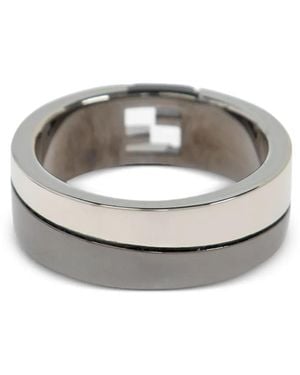 Fendi Anillo Con Logo - Blanco