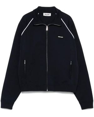 Miu Miu Sweat À Patch Logo - Bleu
