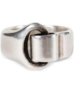 Ann Demeulemeester Une Link Ring - White