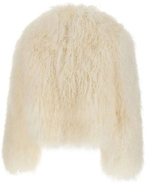 THE TOUCH Marina Lamb-Fur Jacket - Natural