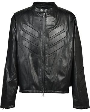 BREATH Racing Faux-Leather Jacket - Black