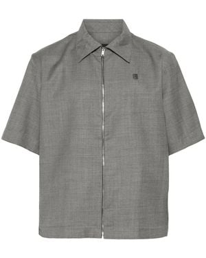 Givenchy 4G-Motif Wool Shirt - Grey
