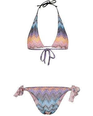 Missoni Bikini À Imprimé Abstrait - Blanc