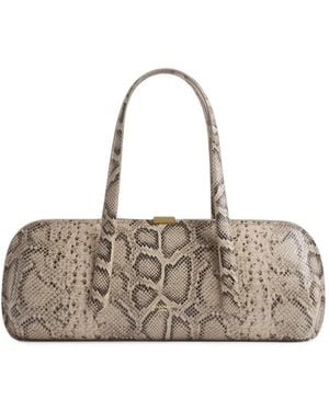 Mugler Borsa A Spalla Aurora Con Effetto Serpente - Neutro