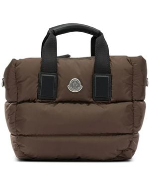 Moncler Borsa Tote Caradoc Mini Imbottita - Marrone