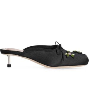 Simone Rocha Verzierte Mules - Schwarz