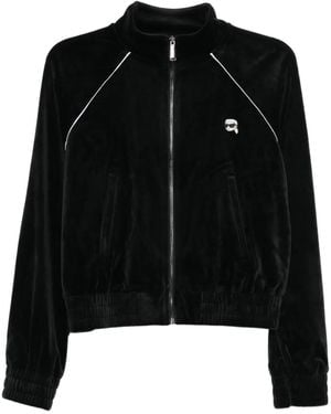 KARL LAGERFELD Ikon Cropped Jacket - Black