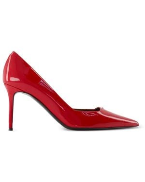 Giuseppe Zanotti Vague Pointed Leather Court Shoes - Red