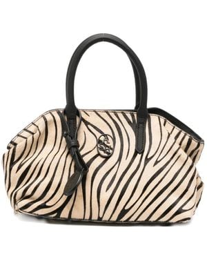 Ash Josephine Zebra-Print Tote Bag - Natural