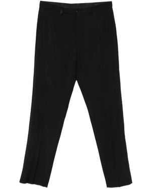 Prada Triangle-Logo Plaque Trousers - Black