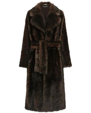 Dolce & Gabbana Abrigo Con Botones - Negro