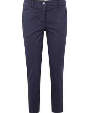 Twinset Logo-Plaque Pants - Blue