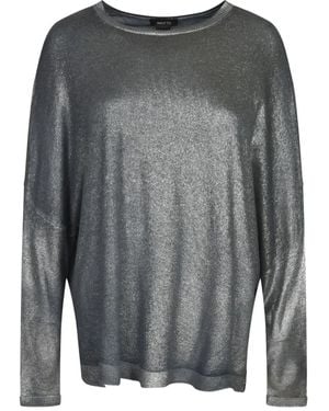 Avant Toi Metallic Long-Sleeve Jumper - Grey