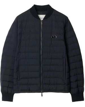 Burberry Logo-Appliqué Jacket - Blue
