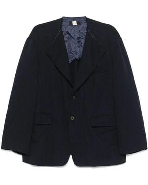 Comme des Garçons Collarless Blazer - Blue