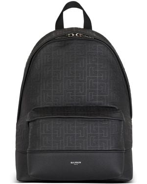 Balmain レザー バックパック - ブラック