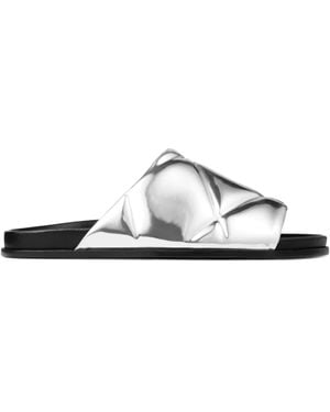Jimmy Choo Sandali Con Effetto Metallizzato - Bianco