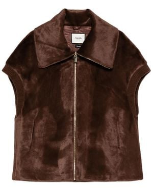 Max & Moi Kurzärmelige Jacke Aus Faux Fur - Braun