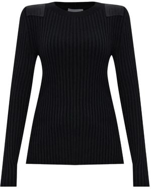 Helmut Lang Ribbed Long-Sleeve Top - Black