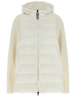 Brunello Cucinelli Quilted Down Jacket - White