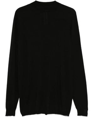 Rick Owens Long-Sleeved Wool T-Shirt - Black