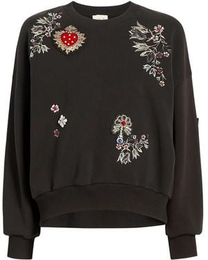 Cinq À Sept Heritage Embroidered Jumper - Black