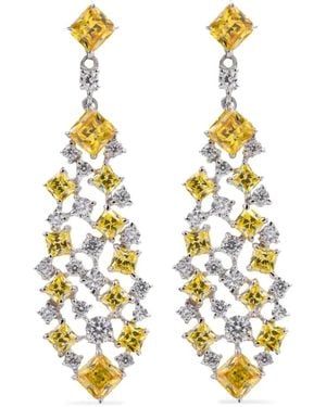 Juwelina Paris Gerbera Earrings - White