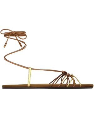 Saint Laurent Sandalen mit Schnürung - Weiß