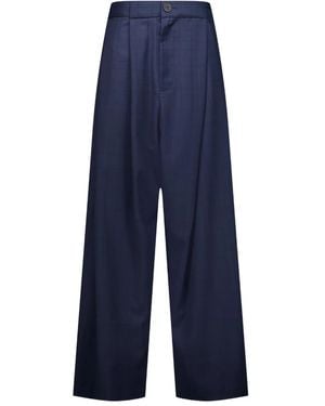 Natasha Zinko Pleats-Detailed Trousers - Blue