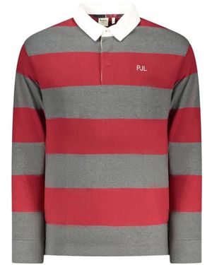 Pepe Jeans Polo Rayé À Manches Longues - Red