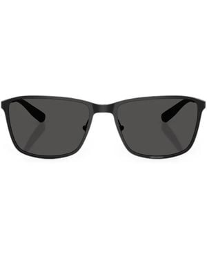 Brooks Brothers Rectangular Metal Sunglasses - Black