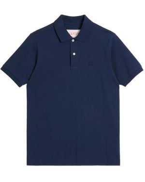 Valentino Garavani Vlogo-Embroidered Polo Shirt - Blue