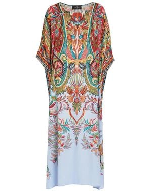 Etro Paisley-Print Midi Beach Dress - White