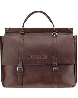 Brunello Cucinelli Reisetasche aus Leder - Braun