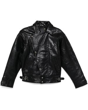 R13 Asymmerical Stud Jacket - Black
