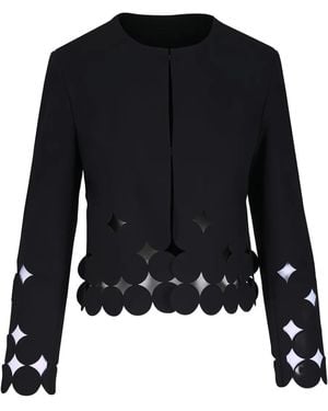 Akris Punto Cut-Out Cropped Jacket - Black