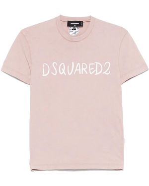 DSquared² Logo-Print T-Shirt - Pink