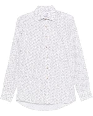 Sand ジオメトリックパターン シャツ - ホワイト