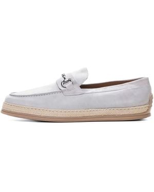 Poche Paris Suede Loafers - White