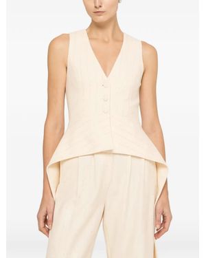 Nissa Sequin-Detail Waistcoat - Natural