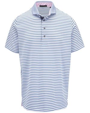 Greyson Pescadero Striped Polo Shirt - Blue