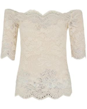 Rabanne Off-Shoulder Embellished-Detail Top - White