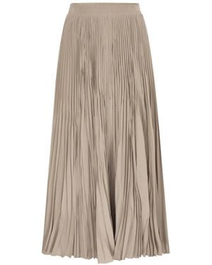 Weekend by Maxmara Pleated Flared Maxi Skirt - Natural