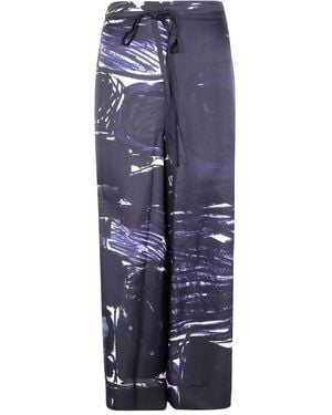 Daniela Gregis Hose mit abstraktem Print - Blau