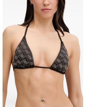 Guess Logo-Print Bikini - Black
