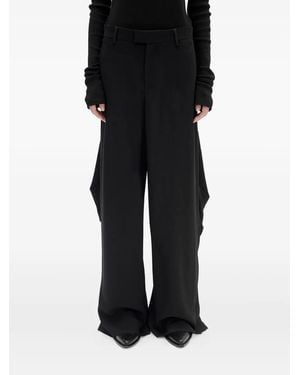Ann Demeulemeester Drapierte Hose - Schwarz