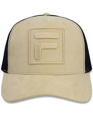 Fila Turo F-Box Suede-Panel Cap - Natural